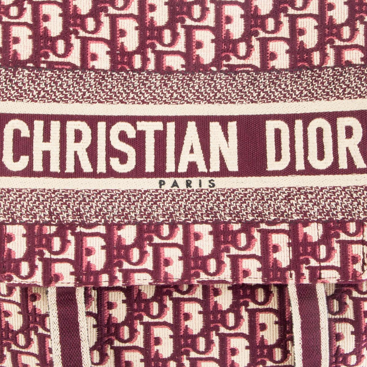 Brown CHRISTIAN DIOR burgundy LOGO OBLIQUE DIORCAMP MESSENGER Bag