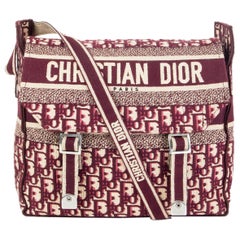 CHRISTIAN DIOR BURGUNDY CANVAS WEEKEND BAG – RDB