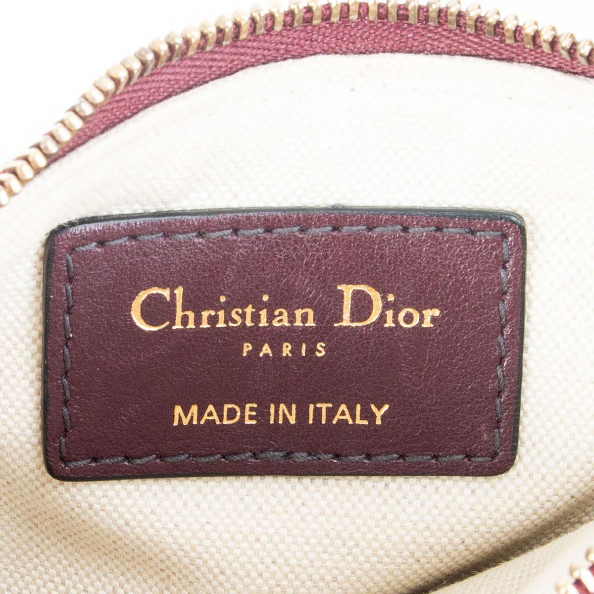 CHRISTIAN DIOR burgundy LOGO OBLIQUE SADDLE ZIP POUCHBag at 1stDibs burgundy dior purse