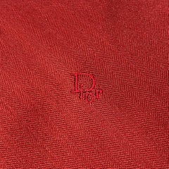CHRISTIAN DIOR Burgundfarbene Logo-Krawatte