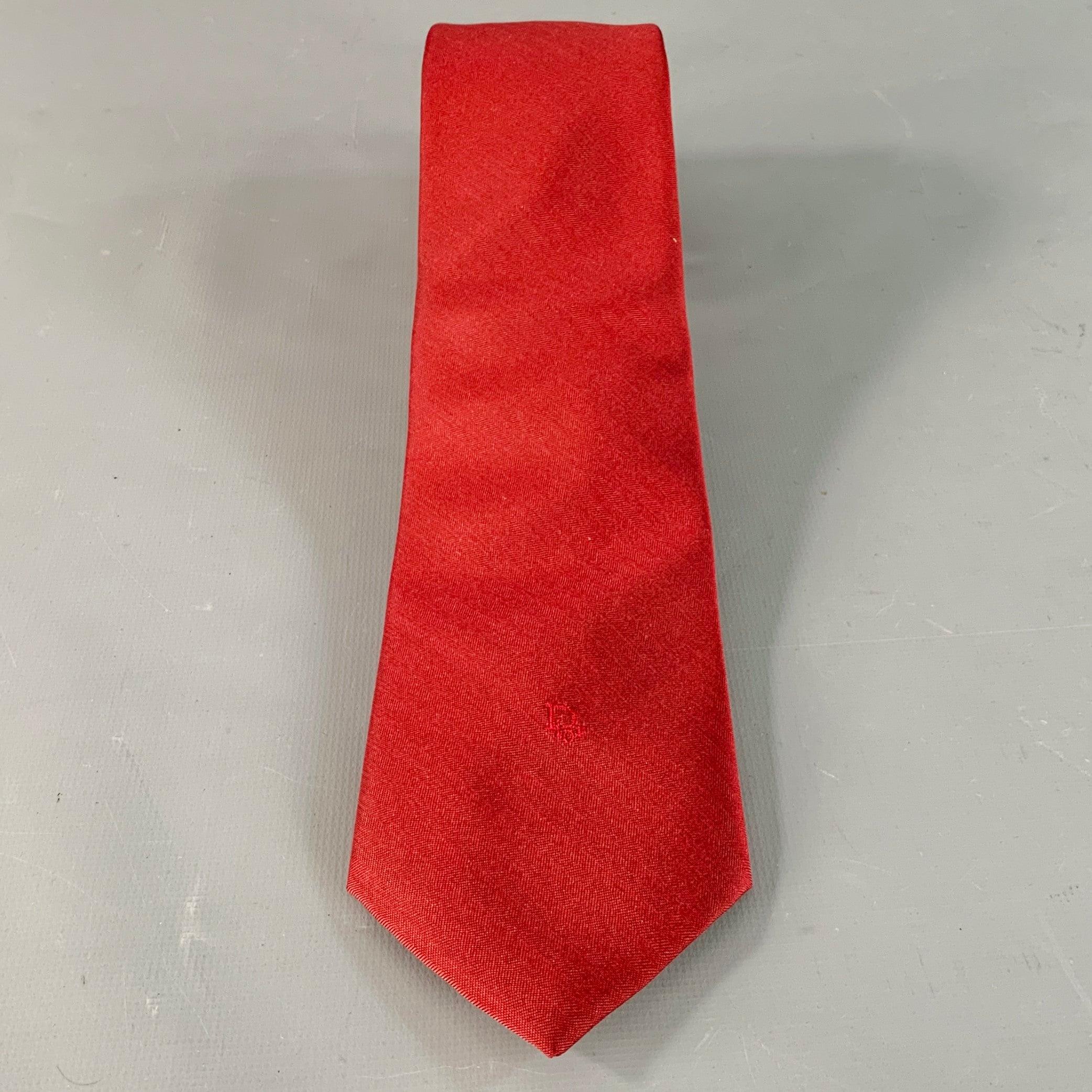 Rosso Cravatta con logo CHRISTIAN DIOR Borgogna in vendita
