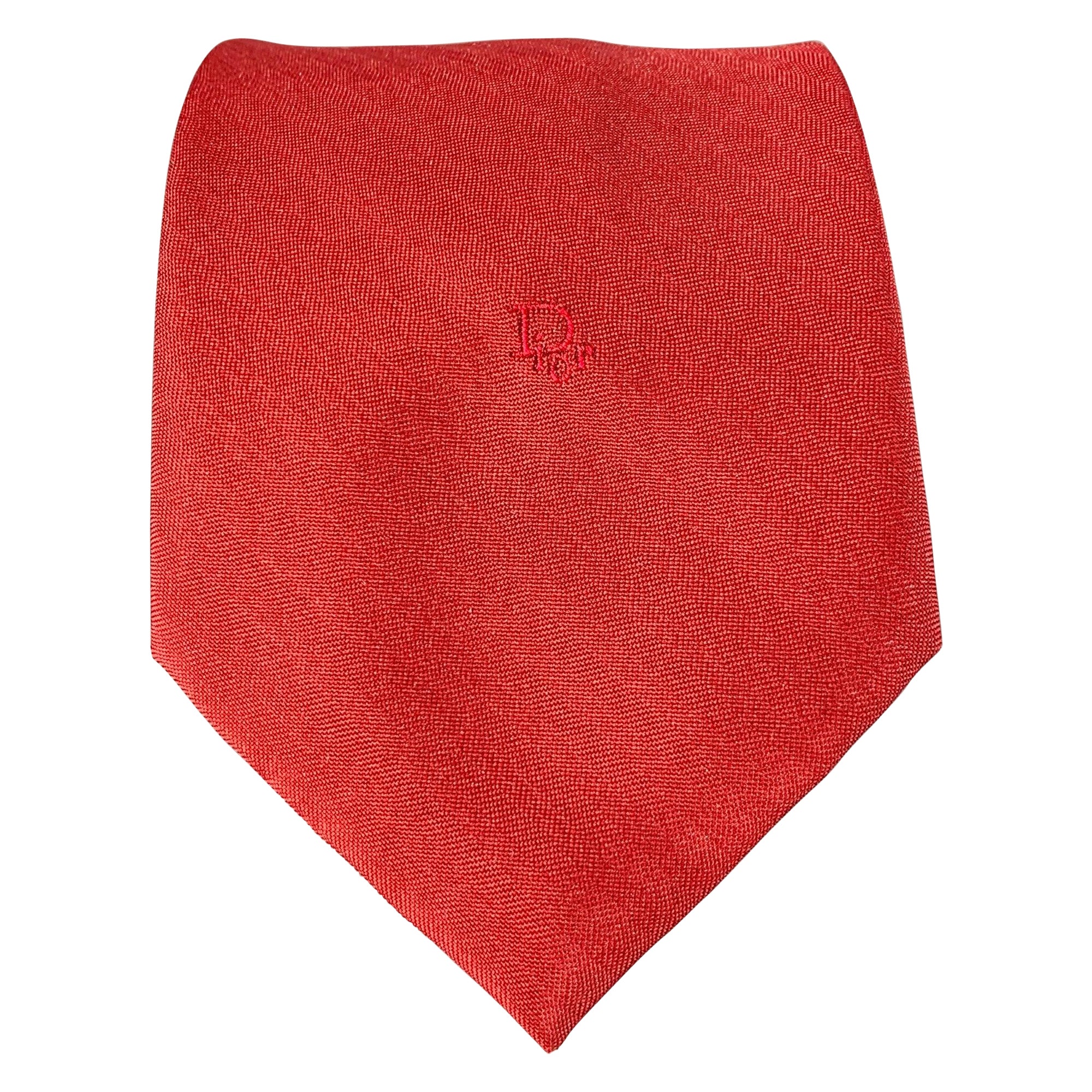 CHRISTIAN DIOR Burgundy Logo Tie