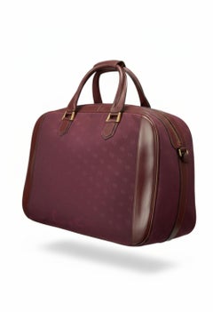 Christian Dior Burgundy Monogram and Leather Suitcase