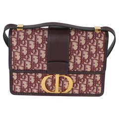 Christian Dior Burgundy Oblique 30 Montaigne Flap