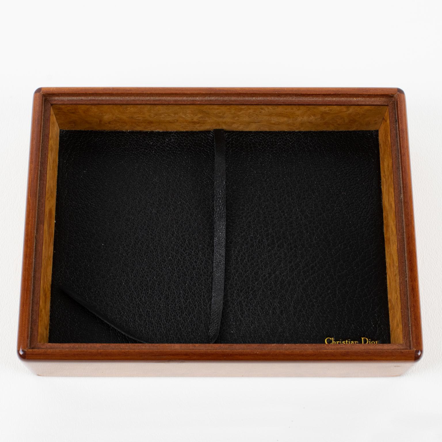 Christian Dior Burl Wood and Brass Box, 1980s 1