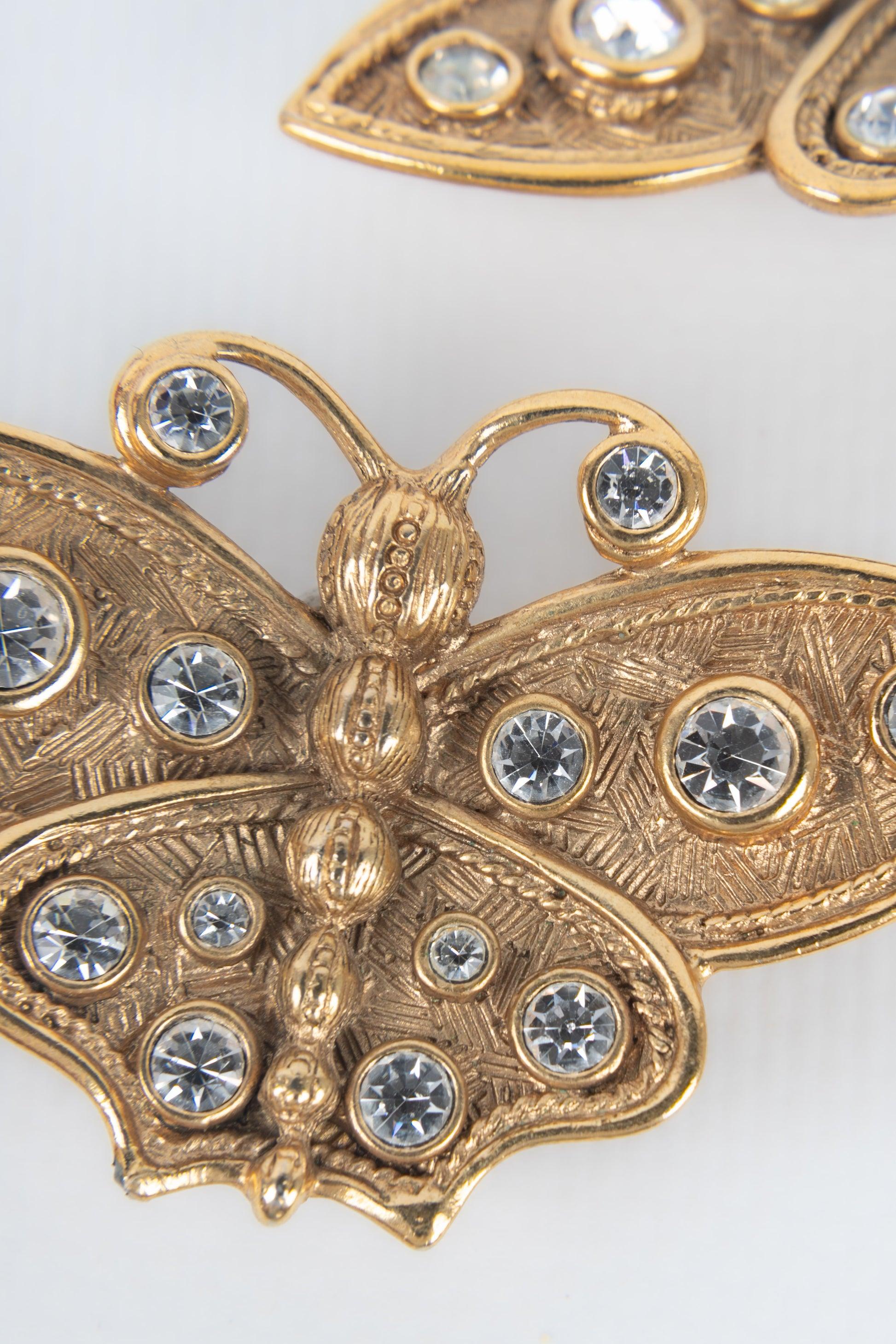 christian dior butterfly earrings