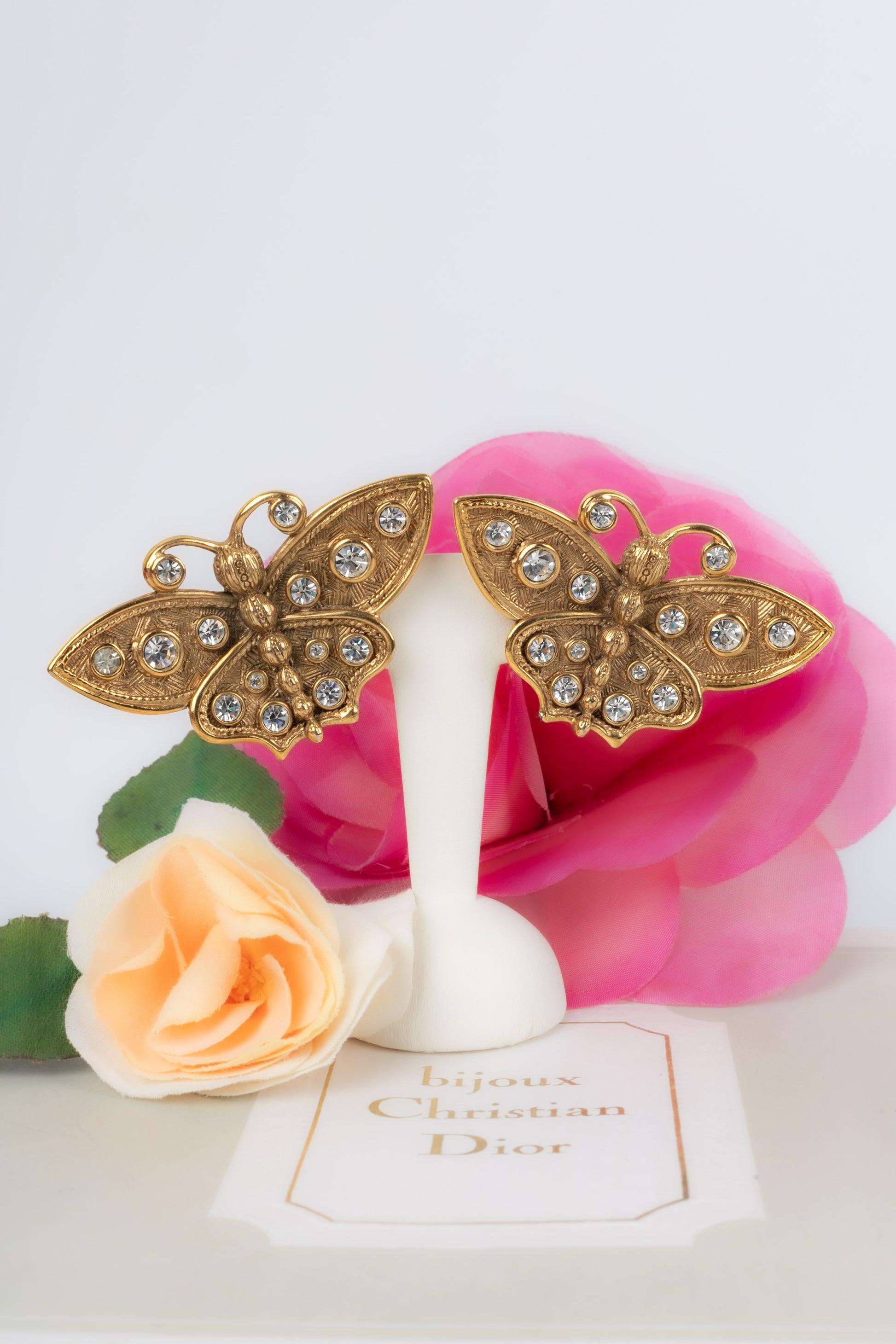 dior earrings butterfly