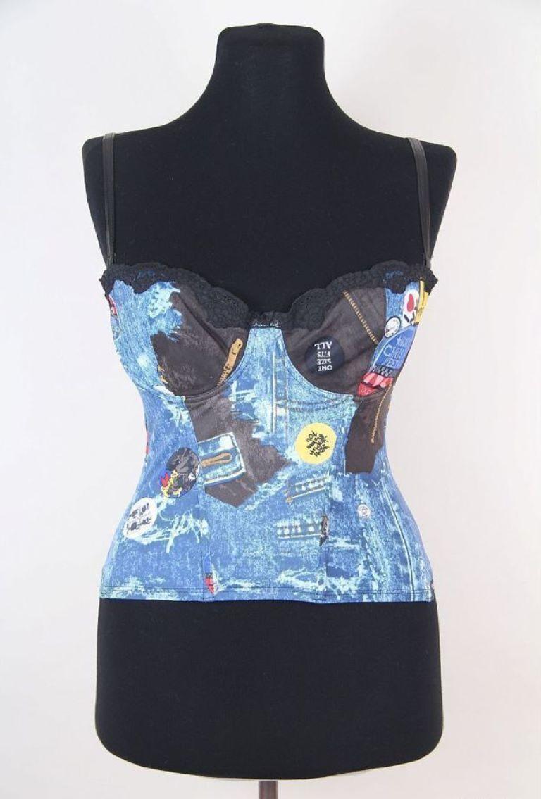 Christian Dior by Galliano 2001 Miss Diorella Trompe L'oeil Bustier
Designed by John Galliano for the Miss Diorella collection, 2001.
