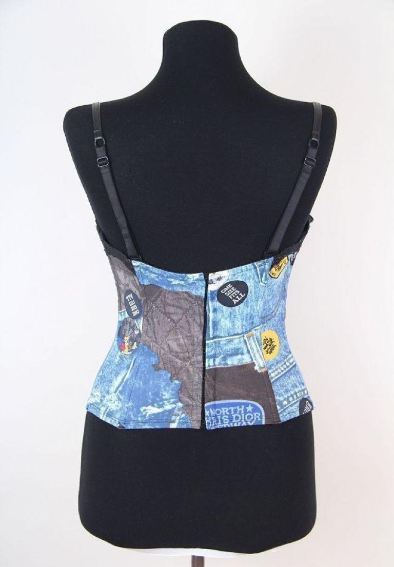 Christian Dior by Galliano 2001 Miss Diorella Trompe L'oeil Bustier For Sale 1