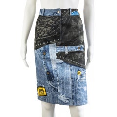 Christian Dior by Galliano 2001 Miss Diorella Trompe L'oeil Pencil Skirt size 36