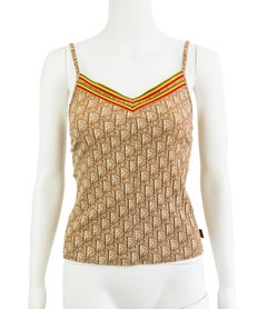 Christian Dior by Galliano 2004 Monogram Tank Top size 36