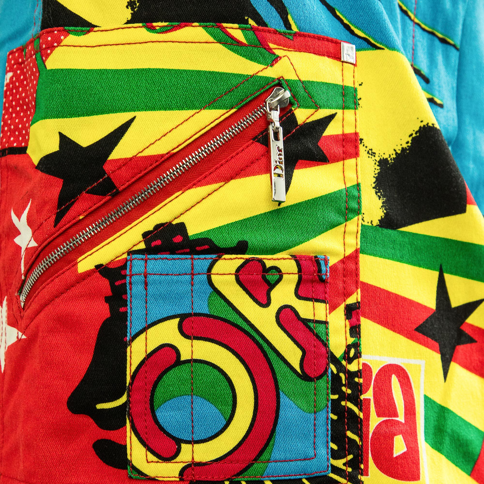 Christian Dior by Galliano 2004 Rasta Mania skirt size 38 In Excellent Condition For Sale In London, GB