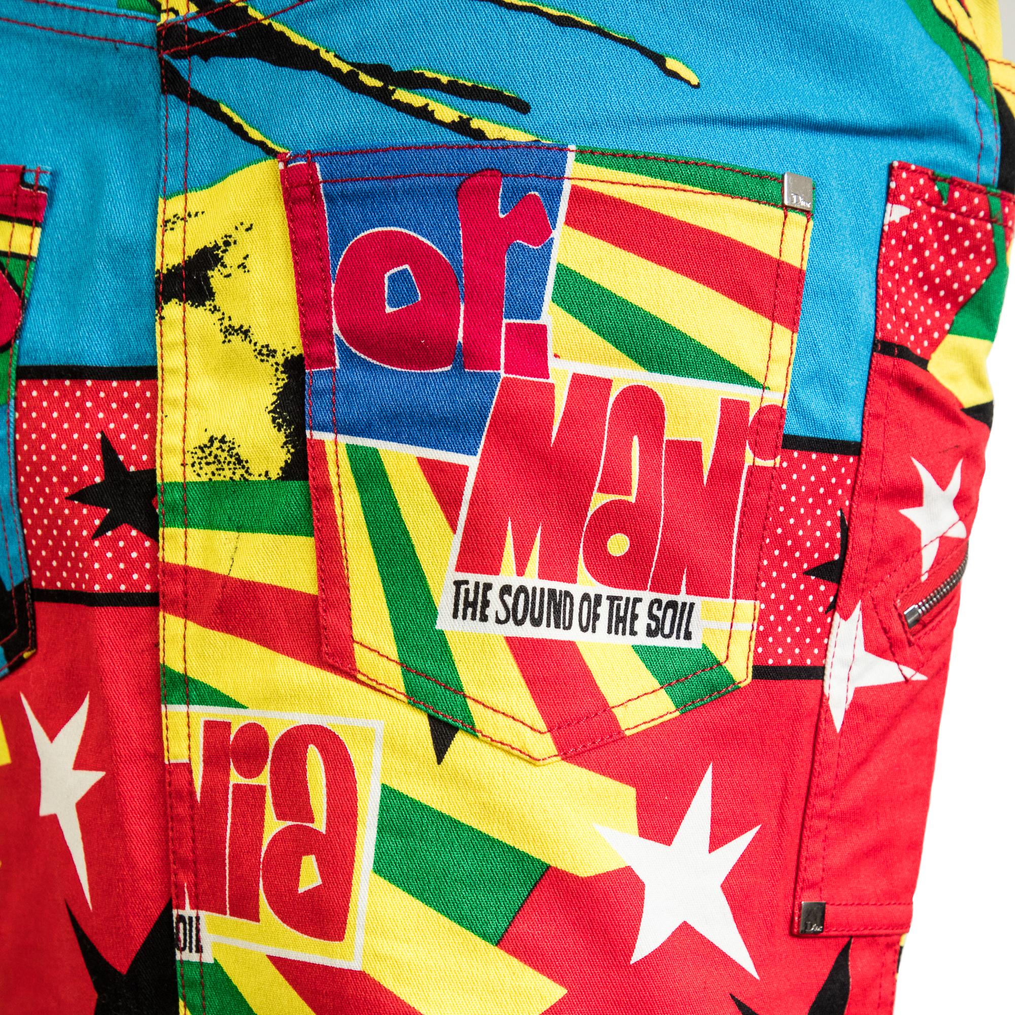 Women's Christian Dior by Galliano 2004 Rasta Mania skirt size 38 For Sale