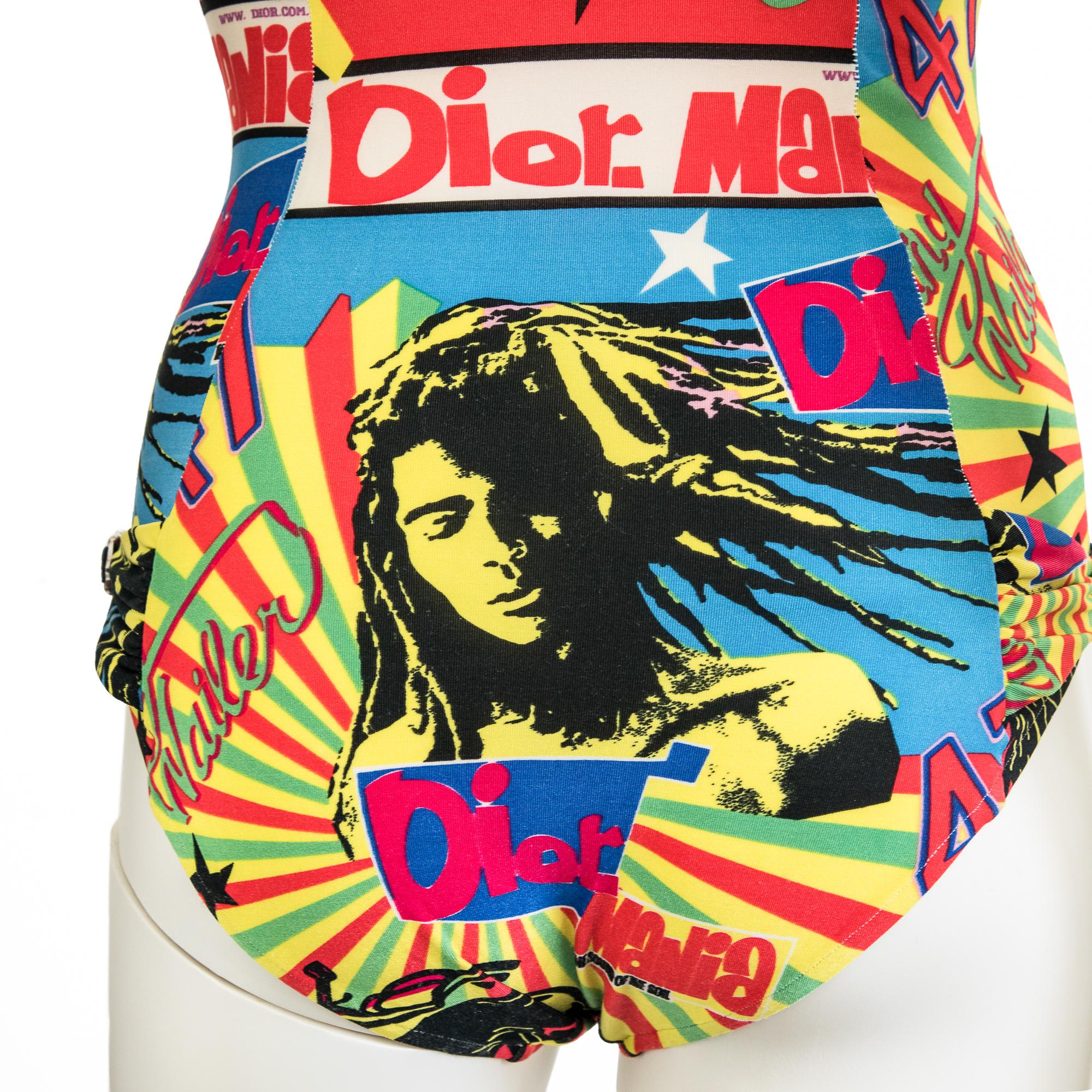 Christian Dior by Galliano 2004 Rasta Mania Swimsuit size 90C 1