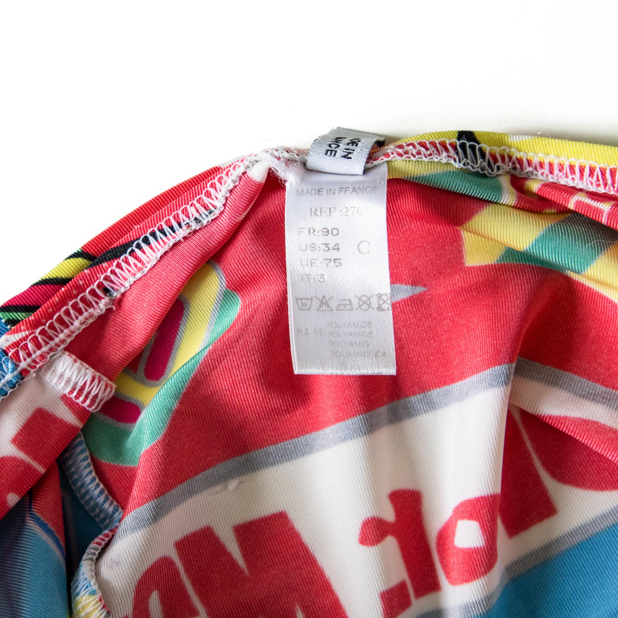 Christian Dior by Galliano 2004 Rasta Mania Swimsuit size 90C 3