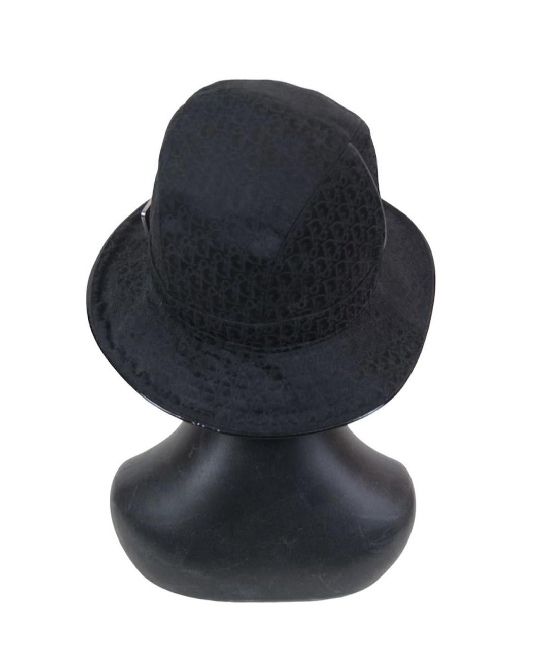 Black Christian Dior by Galliano Diorissimo Logo Bucket Hat 2004 SZ 56  For Sale