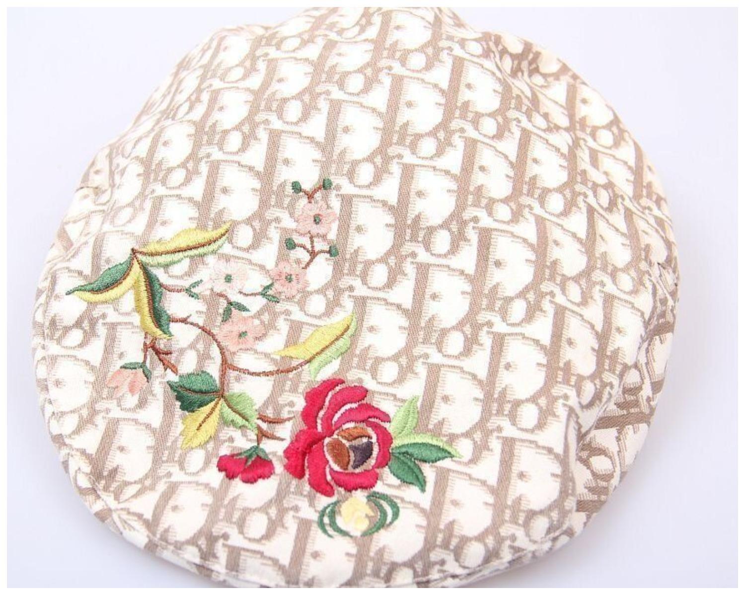 Christian Dior by Galliano flower Trotter cap SZ 58 For Sale 5