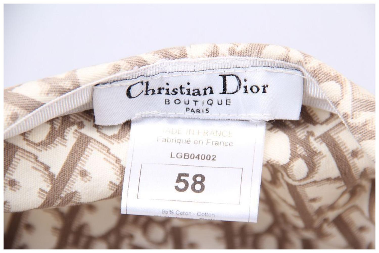 Christian Dior by Galliano Blumen-Trotterkappe Größe 58 im Angebot 2