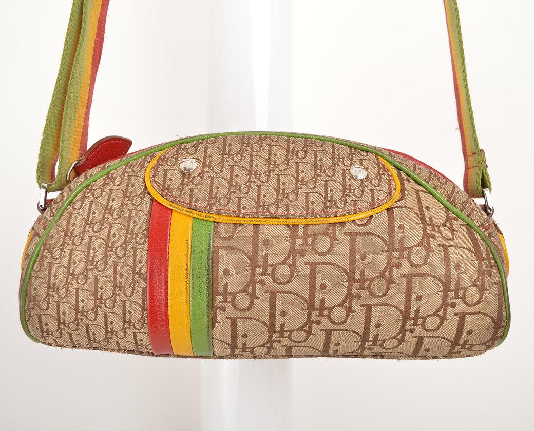 Christian Dior By Galliano Fw/2004 Rasta Cross Body Bag In Good Condition For Sale In Sheffield, GB