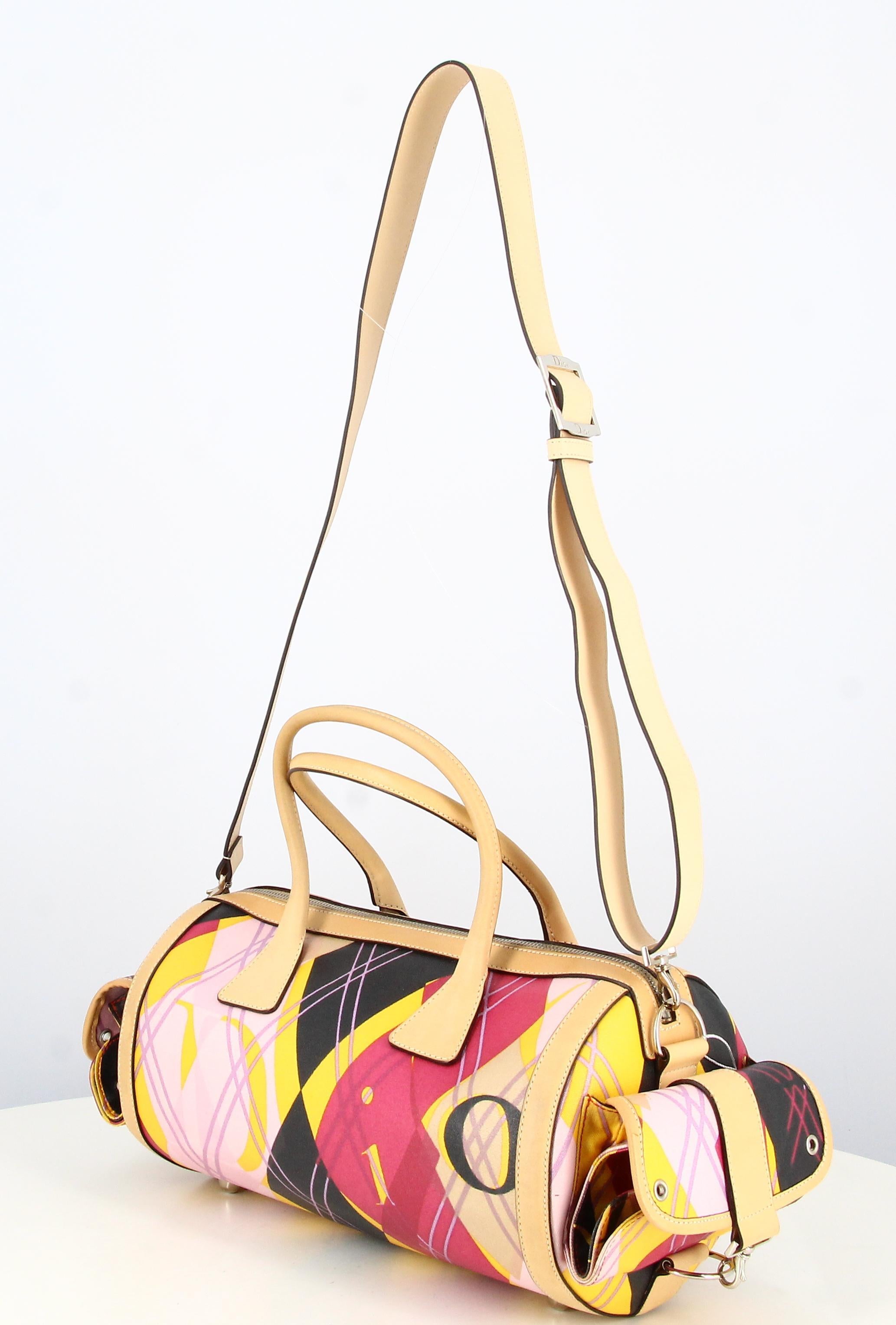 Christian Dior by Galliano Golf Pattern Papillon Bag In Excellent Condition In PARIS, FR