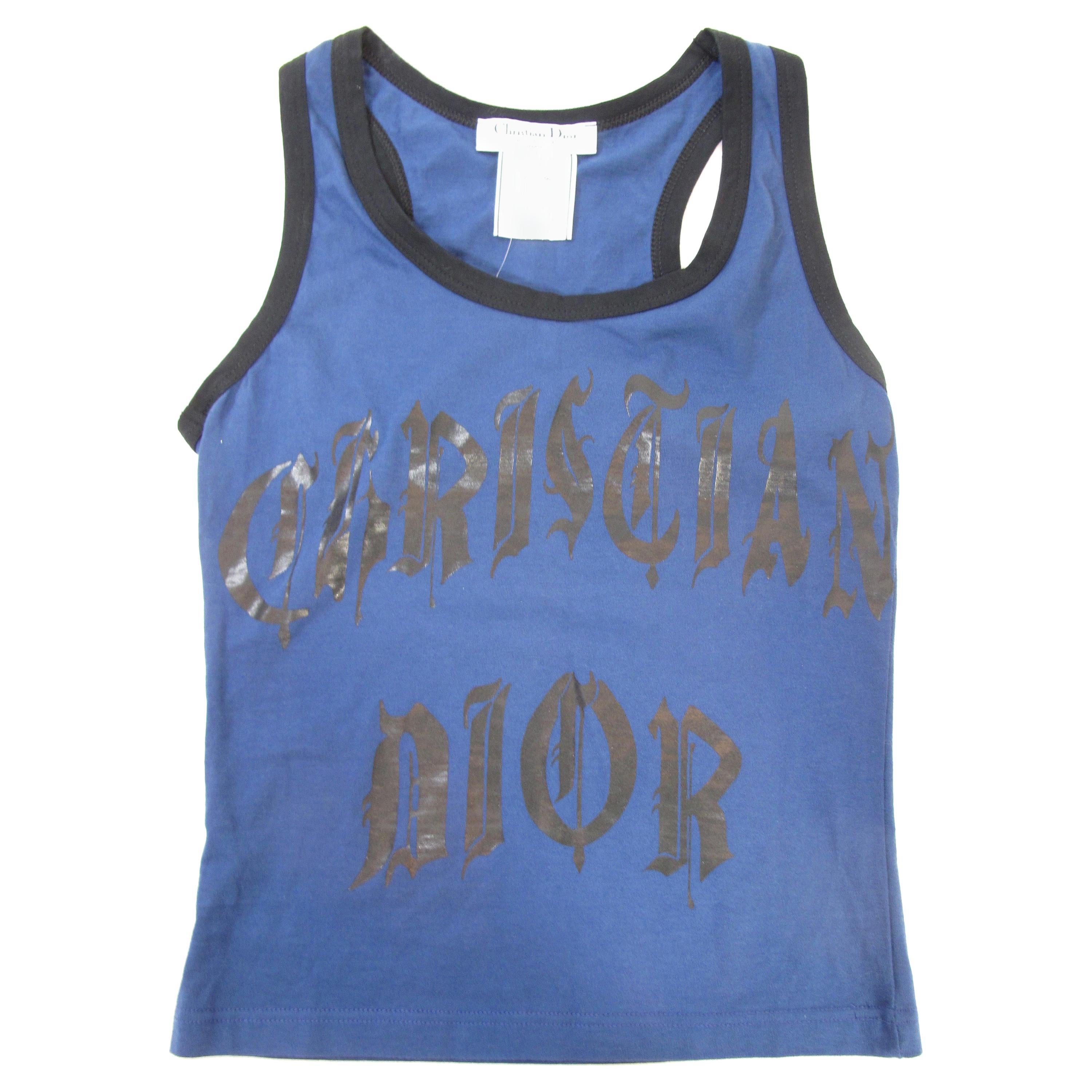 Christian Dior by John Galliano Logo Tank with Gothic Font