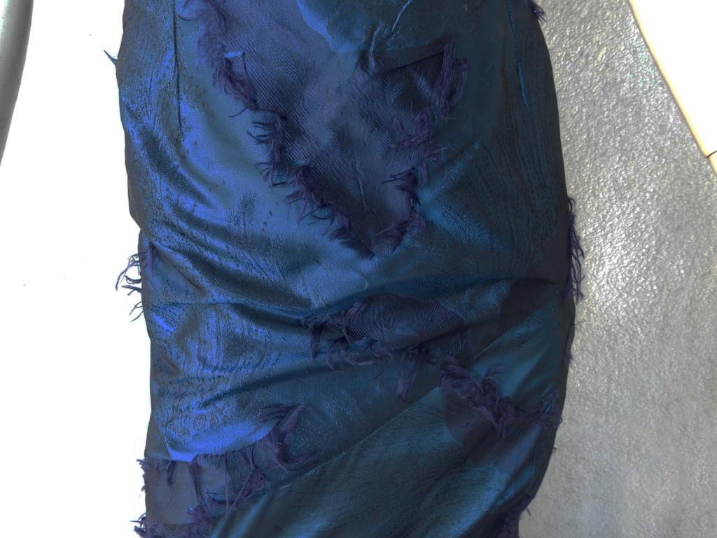 Christian Dior by Galliano Grand Sapphire Blue Silk Demi Couture Dress Gown Pour femmes en vente