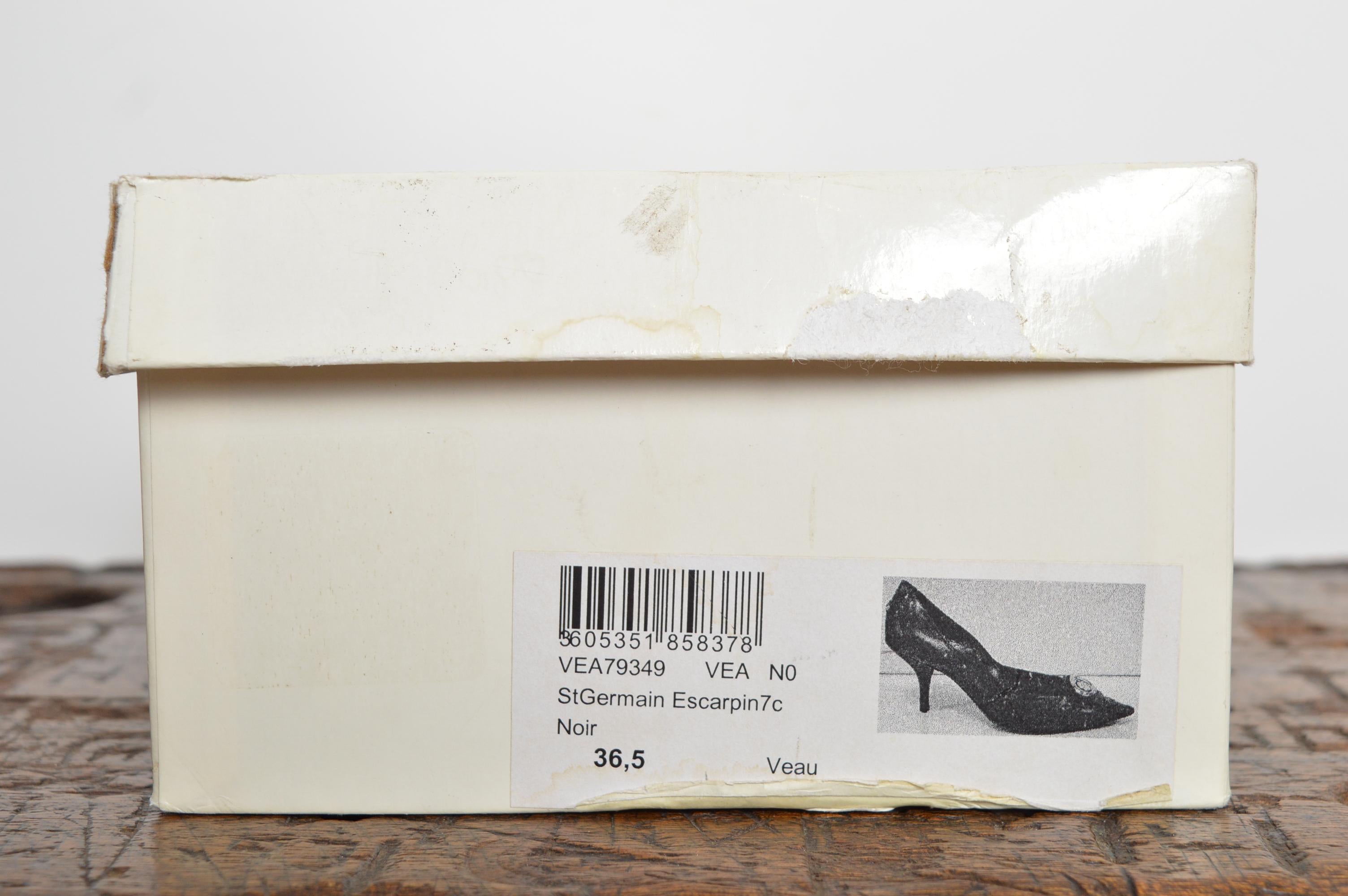 Christian Dior by Galliano Gun Metal Grey Silver pointed Crocodile Kitten Talons en vente 12