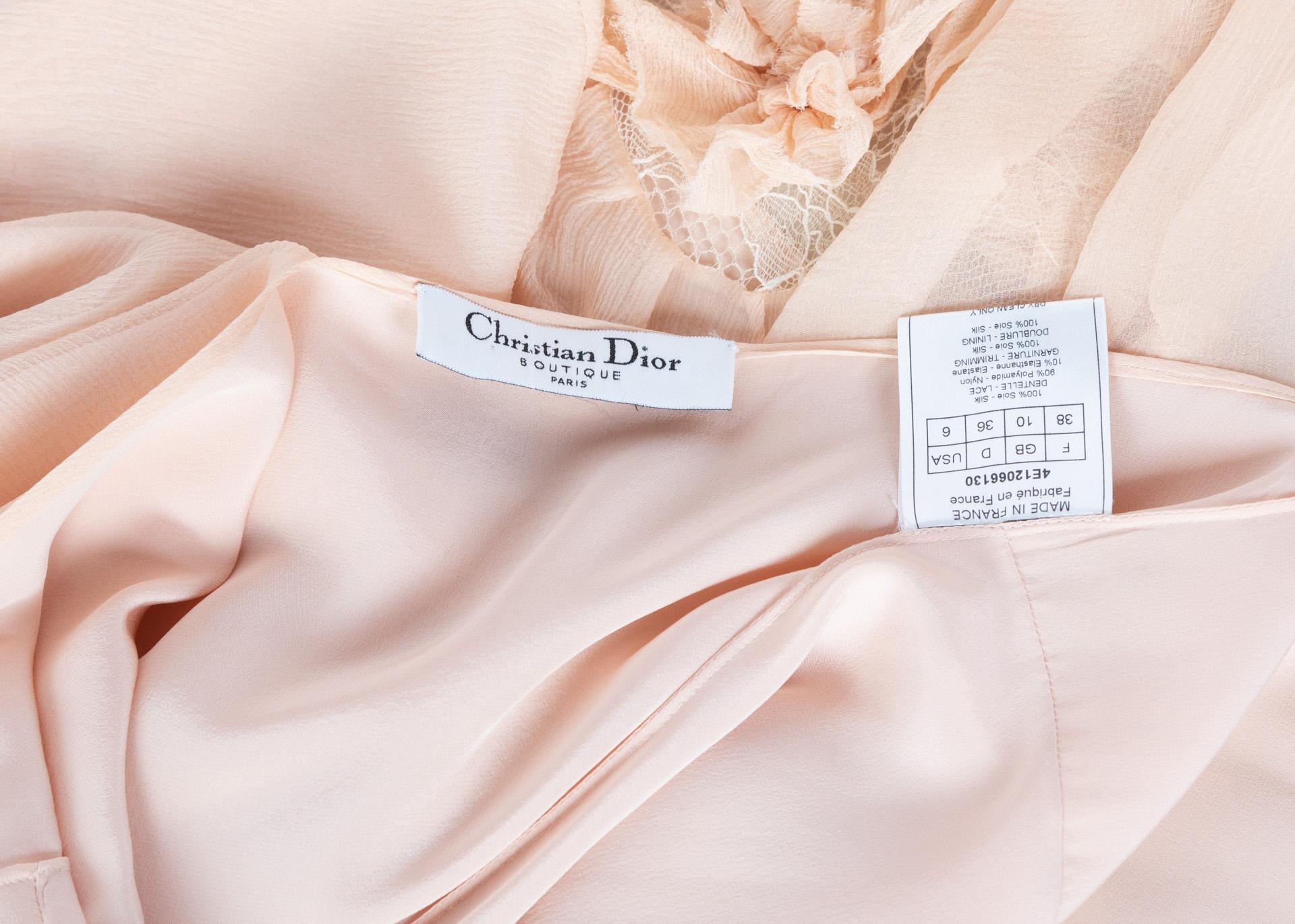 Christian Dior by Galliano Light  Pink Silk Slip Dress, 1990s 3