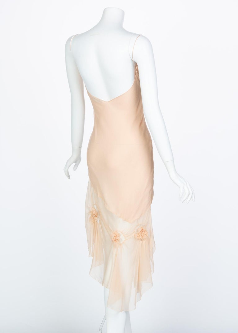 Christian Dior by Galliano Light Pink Silk Slip Dress, 1990s at 1stDibs