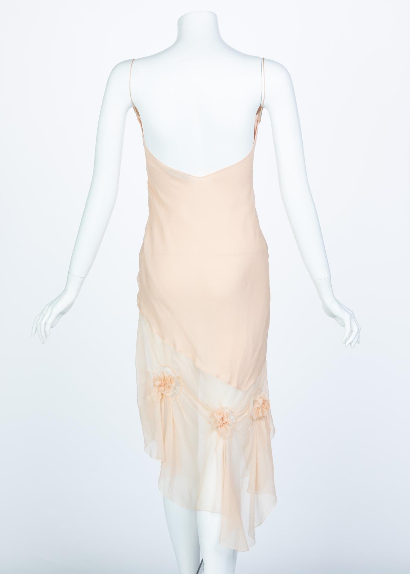 Christian Dior by Galliano Light  Pink Silk Slip Dress, 1990s In Excellent Condition In Boca Raton, FL