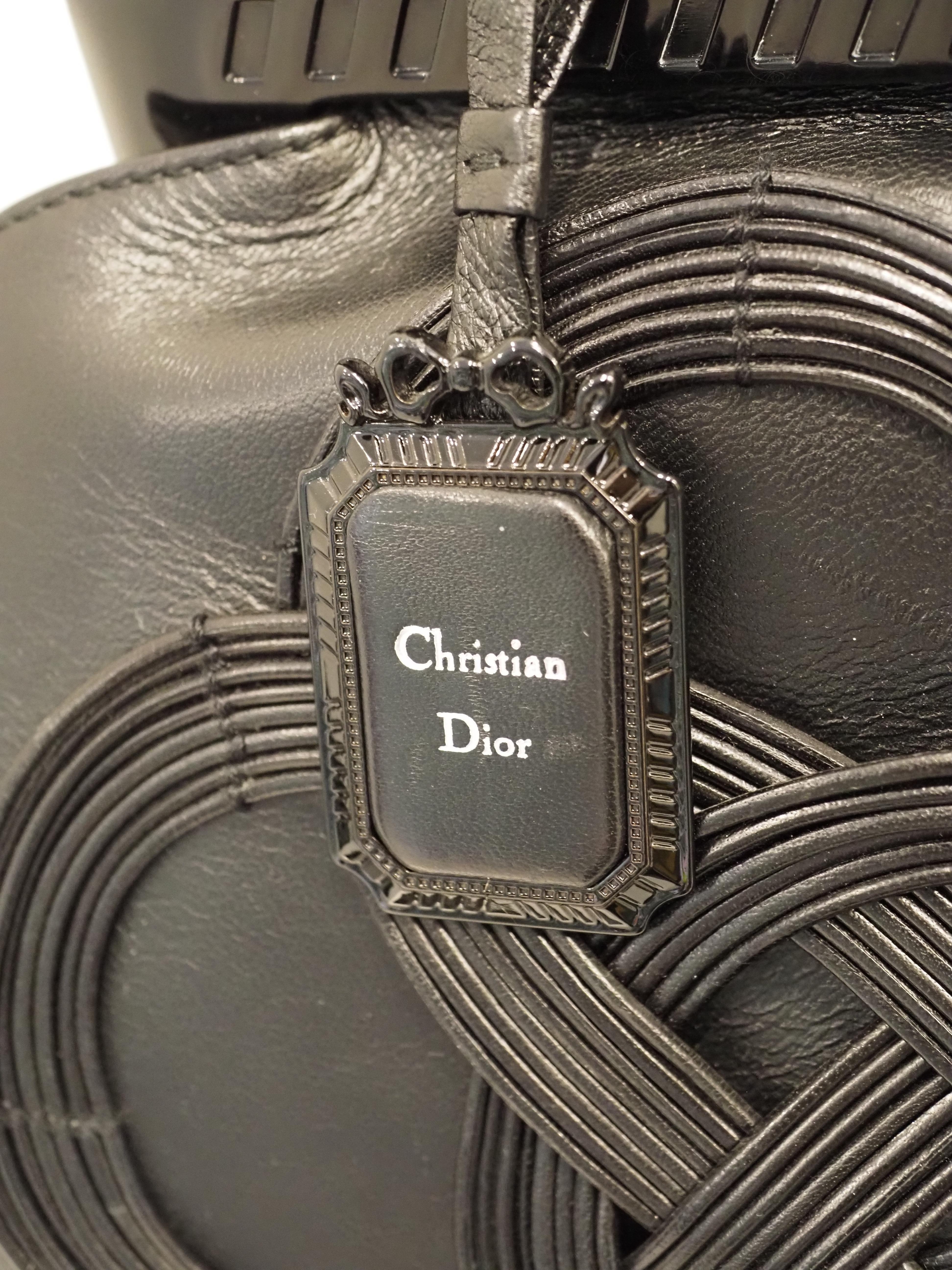 Christian Dior by Galliano Lim Ed Samourai black leather handle bag NWOT 5
