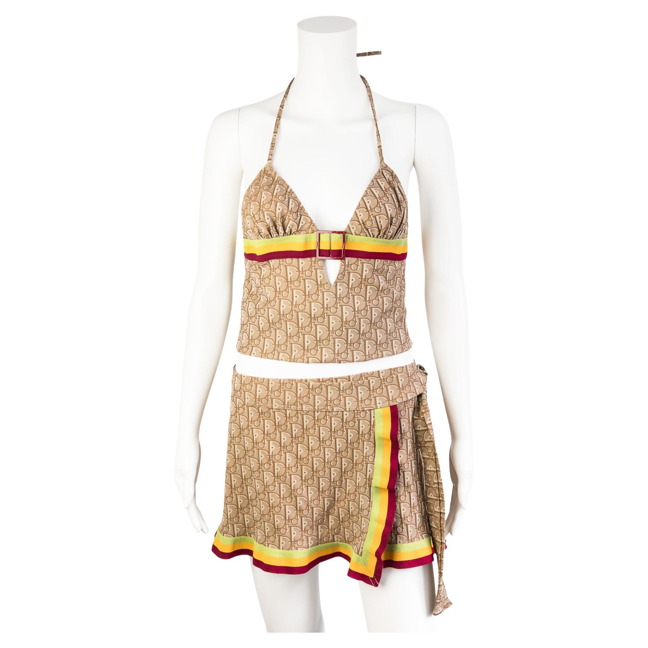 Christian Dior by Galliano Rasta 2004 Halter and Pareo Skirt Christian Dior by Galliano Rasta 2004 Halter and Pareo Skirt
