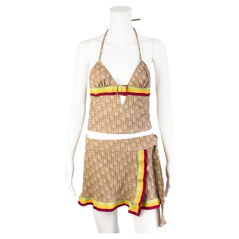 Christian Dior by Galliano Rasta 2004 Halter and Pareo Skirt 