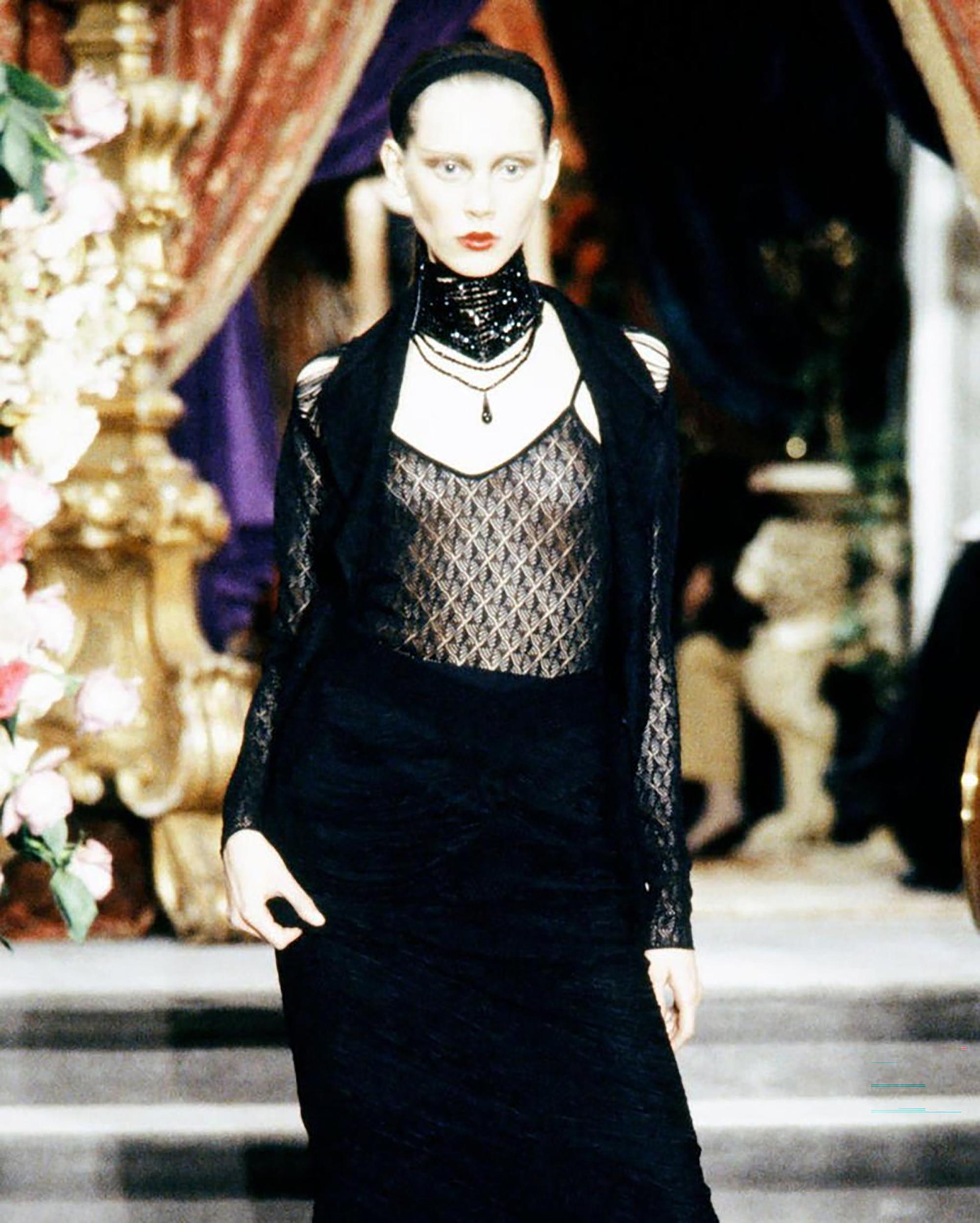 Christian Dior By Galliano P/E 1999, girocollo nero a fili mutlti Masai In condizioni ottime in vendita a 上海市, Xuhui district