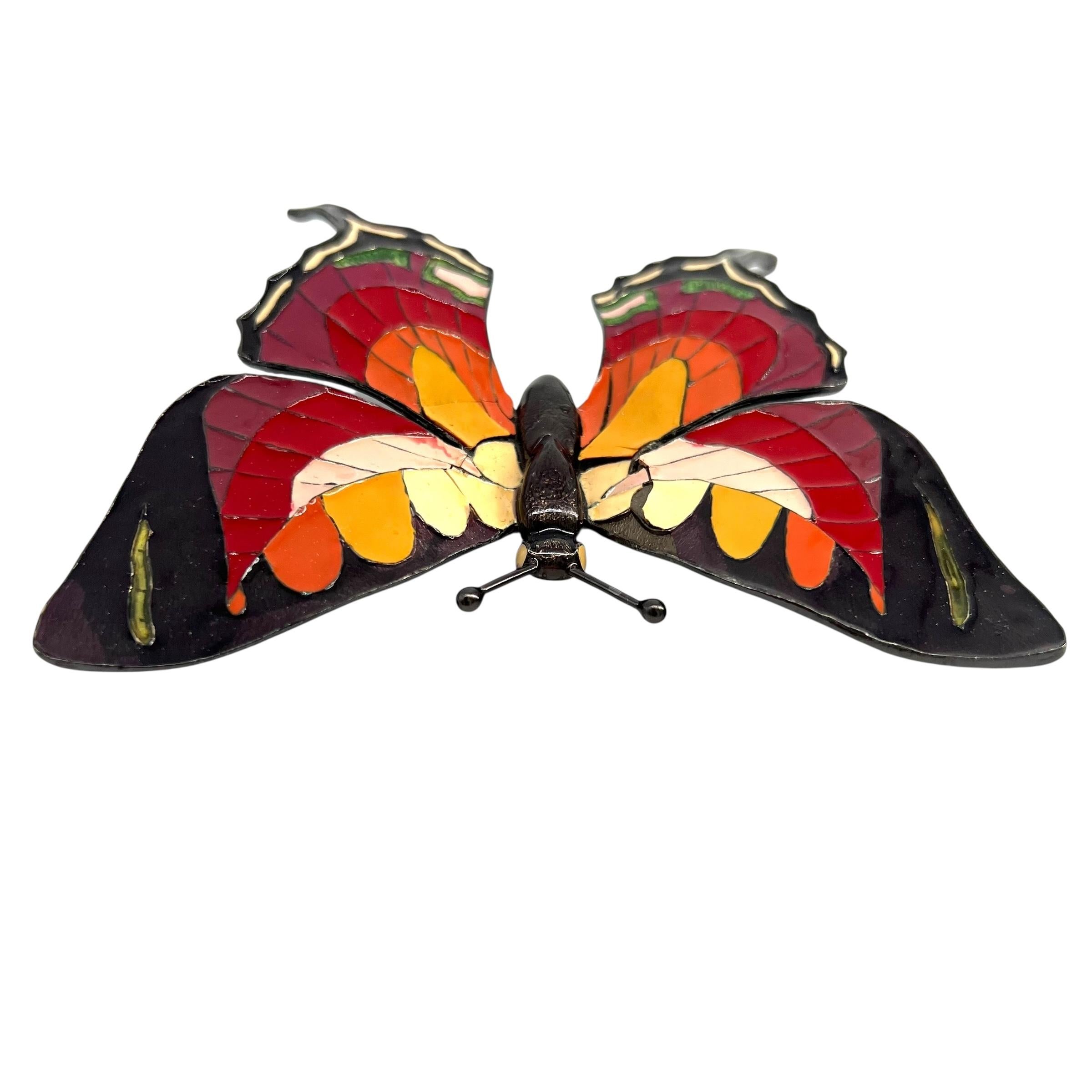 Christian Dior by Galliano S/S 2002 Broche de mariposa esmaltada de gran tamaño en Bueno estado para la venta en Los Angeles, CA