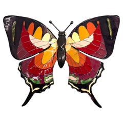 Christian Dior by Galliano S/S 2002 Oversized Enamel Butterfly Brooch