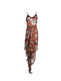 CHRISTIAN DIOR By Galliano S/s 2005 Spitzenbesatz Mesh Slip Dress x Sarong Set