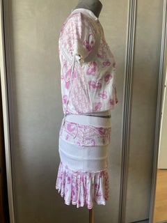 Christian Dior by Galliano Set Monogram Rose Y2K Rare Archive Set 2000s FR36