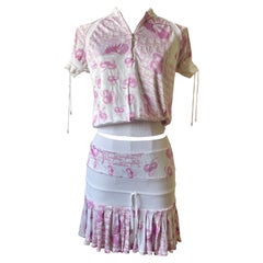 Christian Dior by Galliano Set Monogram Rose Y2K Rare Archive Set 2000s FR36