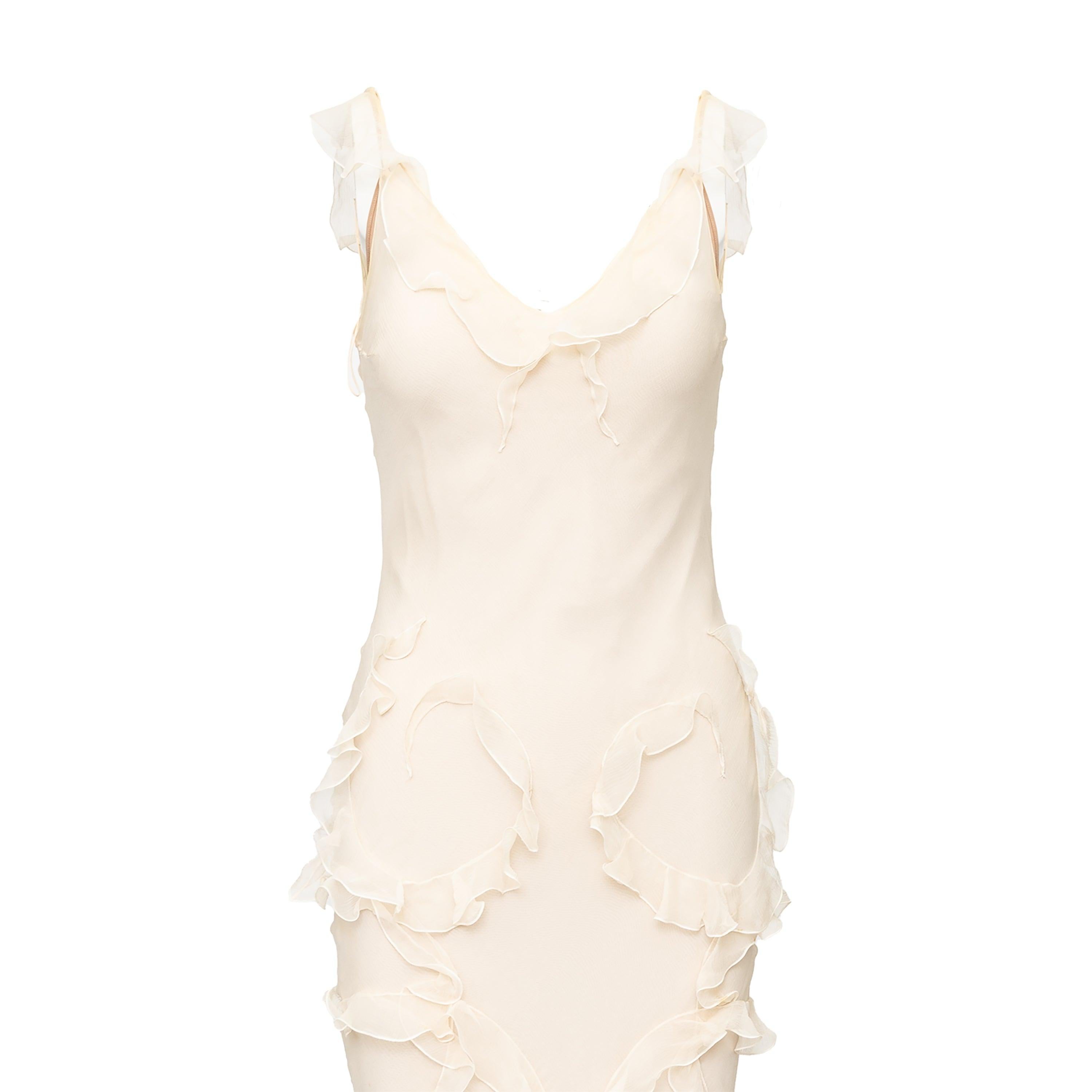Donna Christian Dior by Galliano - Vestito lungo con volant in seta - Anni '00