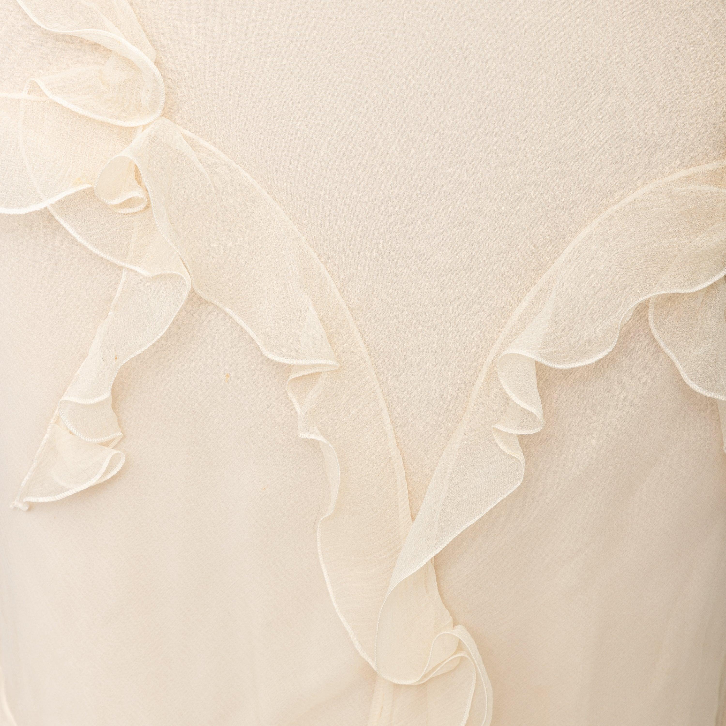 Christian Dior by Galliano - Vestito lungo con volant in seta - Anni '00 2