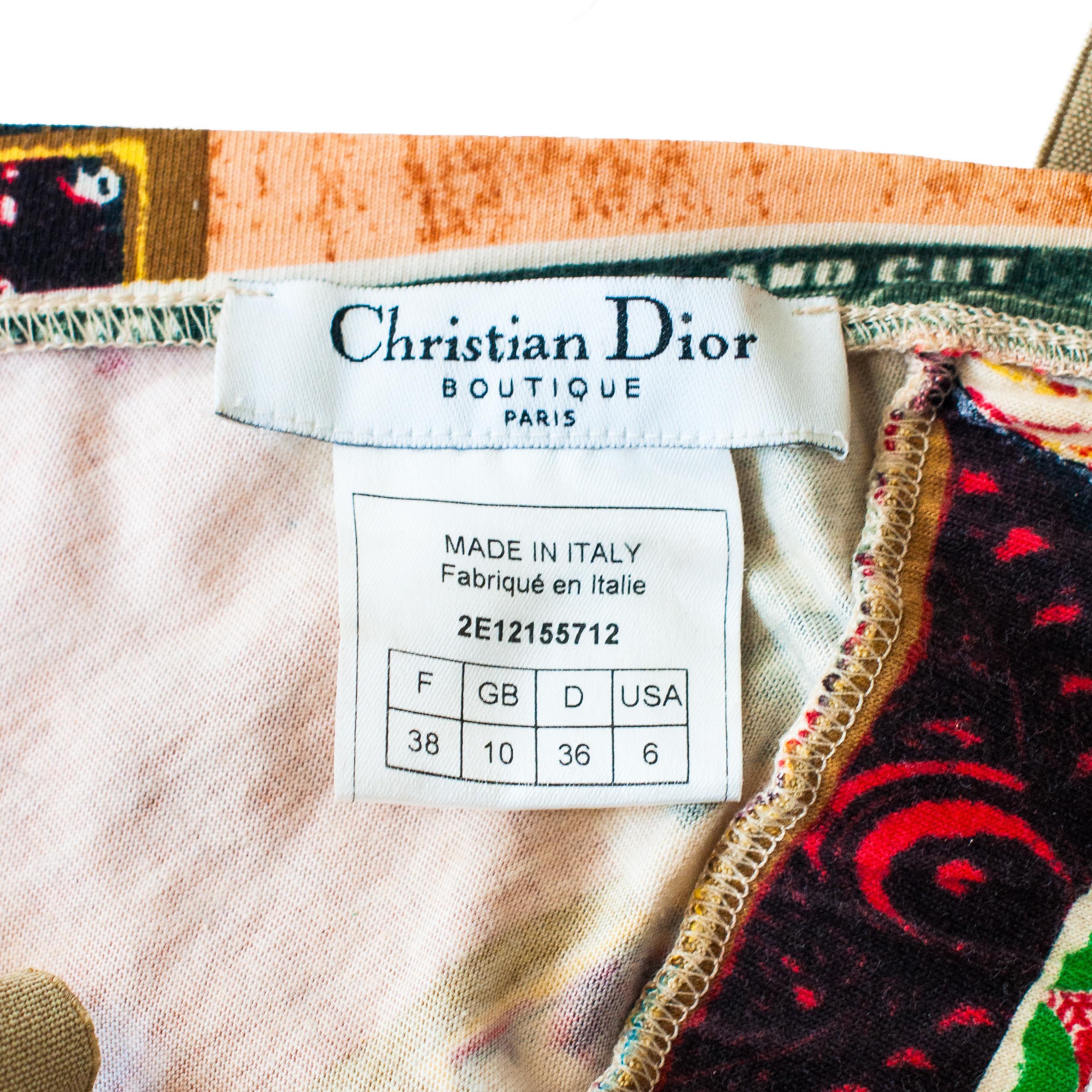 Women's Christian Dior by Galliano Spring 2002 Cuban Cigar Asymmetric Top size 38
