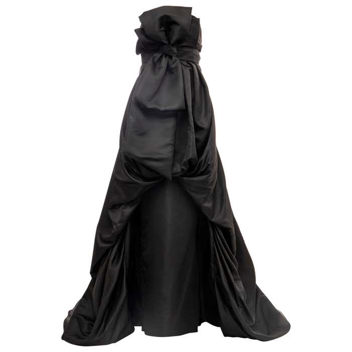Christian Dior by John Galliano Black Silk Strapless Gown, Fall 2008 ...