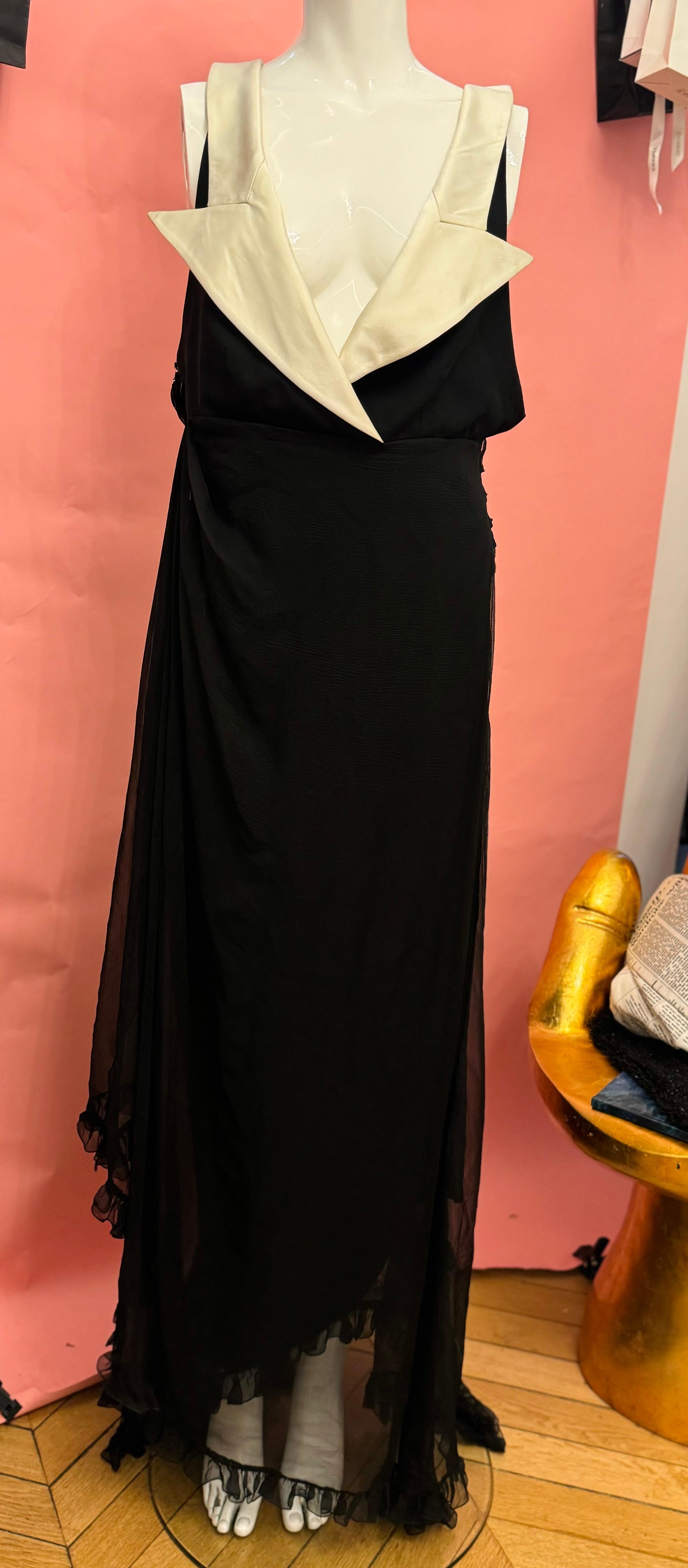Robe du soir en soie Christian Dior by Gianfranco Ferré en vente 3
