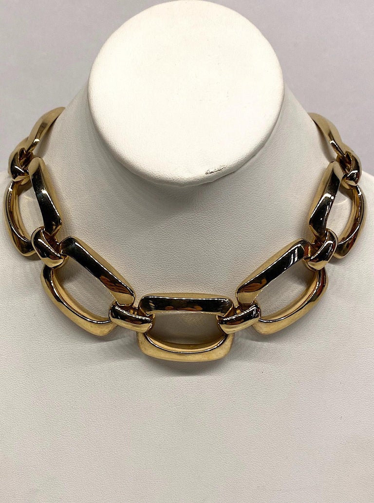 Christian Dior, by Henke and Grosse, 1970s Gold Link Necklace at