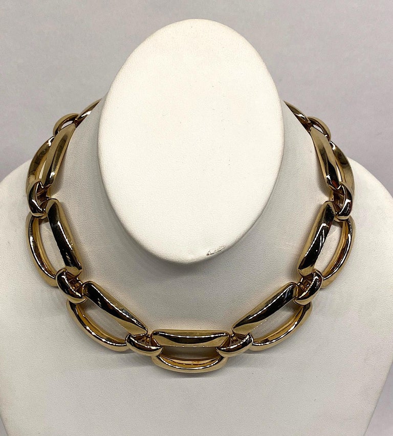 Christian Dior, by Henke and Grosse, 1970s Gold Link Necklace at