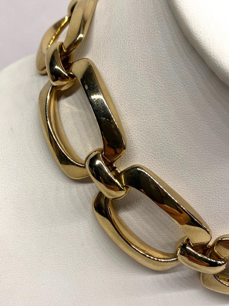 Christian Dior, by Henke and Grosse, 1970s Gold Link Necklace at