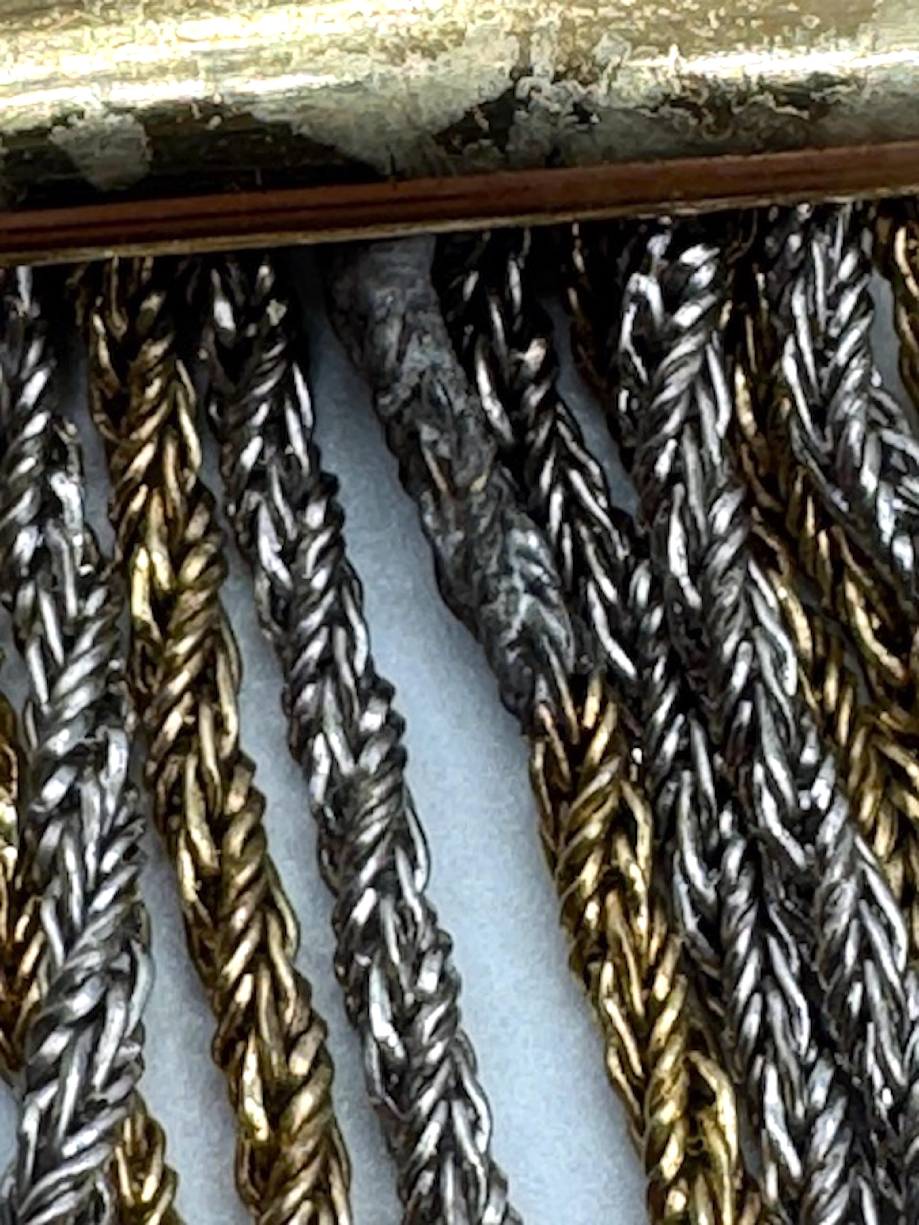 Christian Dior by Henkel and Grosse for Christian Dior for Christian Dior 1975 Silver & Gold 13 Strand Long Necklace en vente 12