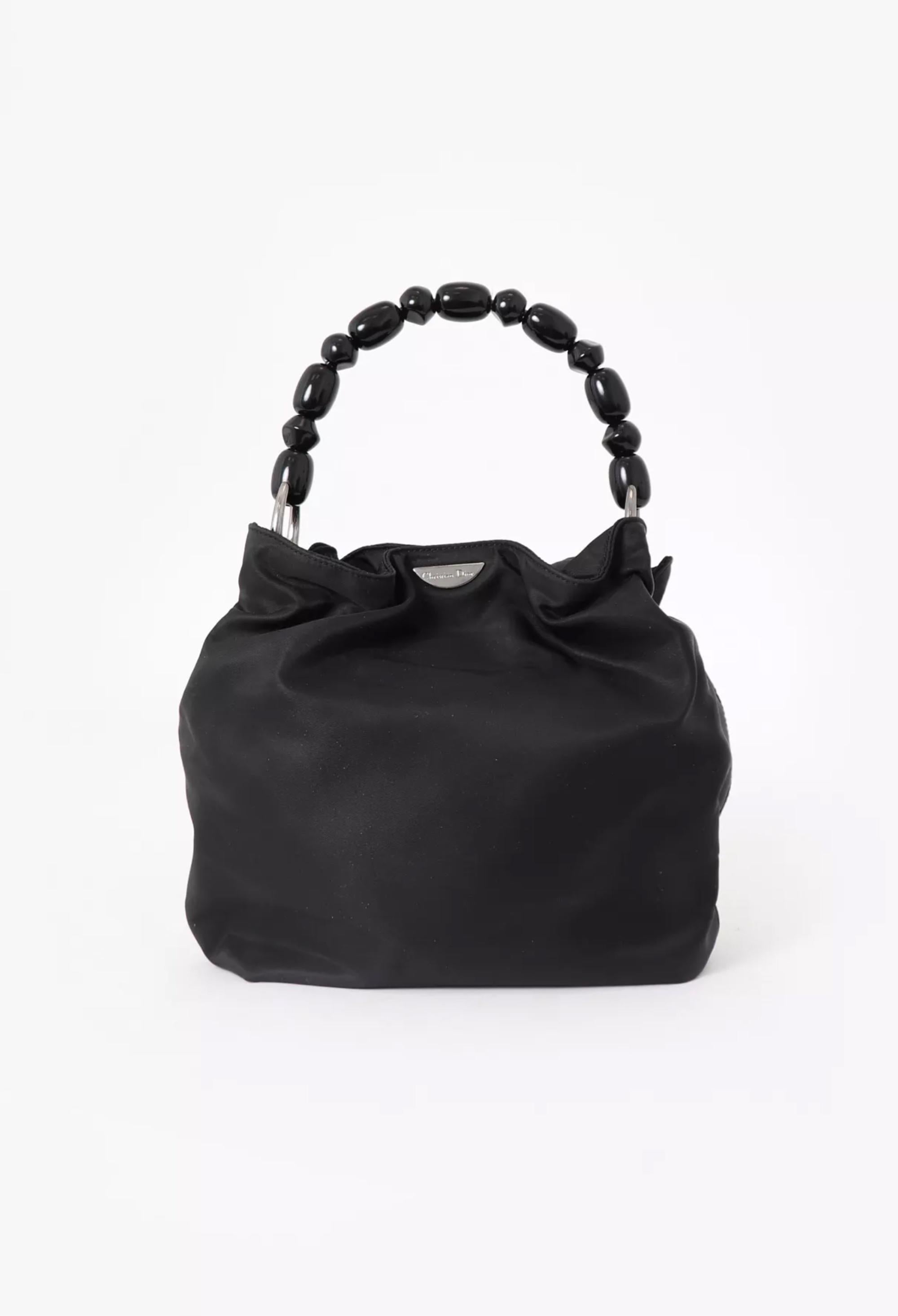 Christian Dior by J. Galliano Borsa Malice in nylon nero in vendita 1