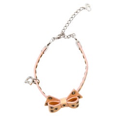Christian Dior par J Galliano, bracelet en cuir verni couleur pêche